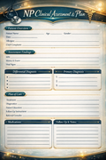 NP Clinical Assessment & Plan Template (Colorful PDF) – Patient Evaluation Worksheet